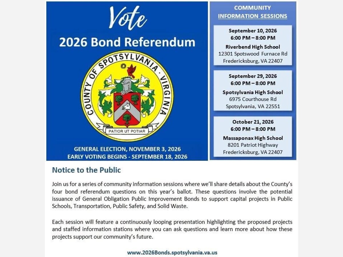 Community Information Sessions About The 2026 Bond Referendum 