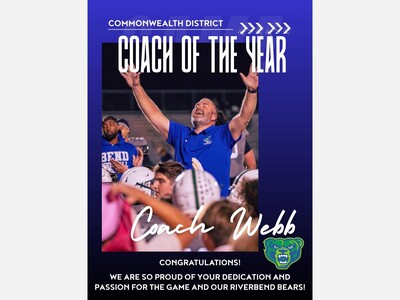 Riverbend HS Football Coach Webb Named District Coach of the Year 