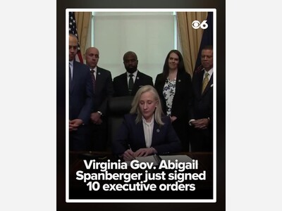 Governor Spanberger signed her first 10 Executive Orders 