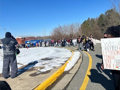 Spotsylvania County students leave class to protest ICE