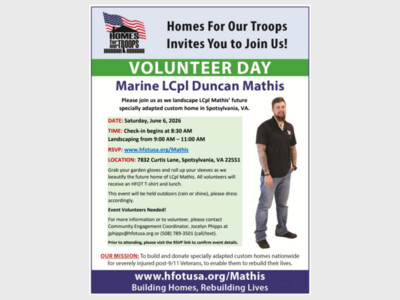 Volunteer Day for Marine LCpl Duncan Mathis